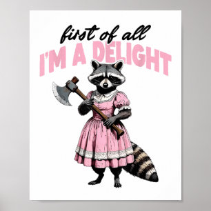 Allereerst in een verrukkelijke boze wasbeer poster