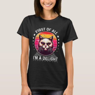Allereerst in een verrukking kat boze kat t-shirt