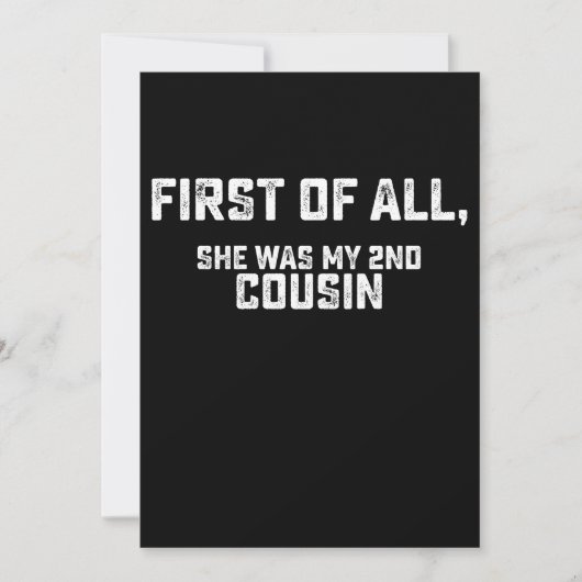 Allereerst was ze mijn 2e neef kaart (Voorkant)