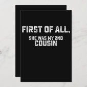 Allereerst was ze mijn 2e neef kaart (Voorkant / Achterkant)