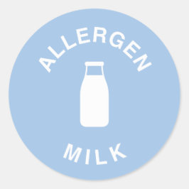 Allergeen Melk - Waarschuwing: Bevat melk Ronde Sticker