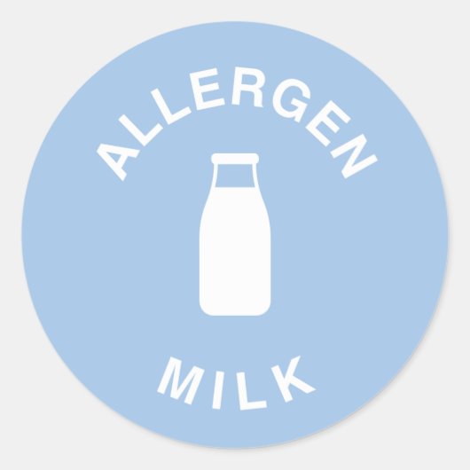 Allergeen Melk - Waarschuwing: Bevat melk Ronde Sticker (Voorkant)