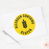 Allergen Contains Gluten Warning Sticker Food Labe (Envelop)