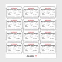 Allergenen Etiketten op voedsel