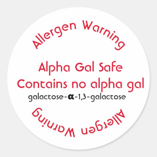 allergenetikettering voor allergenen, allergie voo ronde sticker (Voorkant)