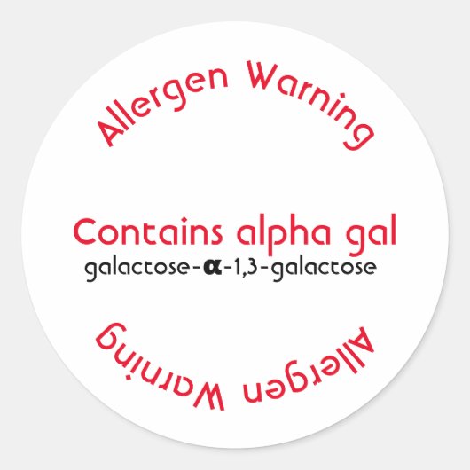 allergenetikettering voor allergenen, allergie voo ronde sticker (Voorkant)