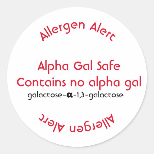 allergenetikettering voor allergenen, allergie voo ronde sticker (Voorkant)