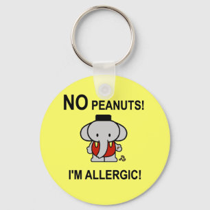 Allergic to Peanuts Sleutelhanger