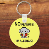 Allergic to Peanuts Sleutelhanger (Voorkant)