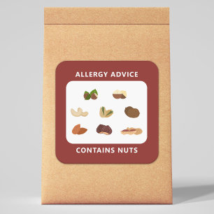 Allergie advies - Bevat noten Sticker