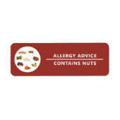 Allergie-advies bevat NUTS-productetiket Sticker (Voorkant)