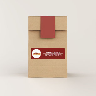 Allergie advies - bevat pinda's Sticker