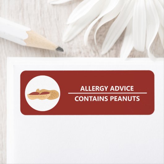 Allergie advies - bevat pinda's Sticker (Insitu)