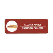 Allergie advies - bevat pinda's Sticker (Voorkant)