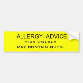 allergie-advies bumpersticker (Voorkant)