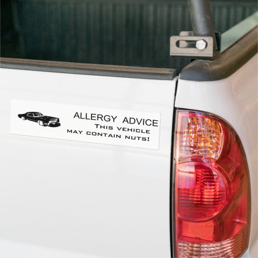 allergie-advies bumpersticker (Op Truck)