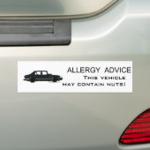 allergie-advies bumpersticker (Op auto)