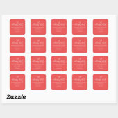 Allergie Alarm Rode Rolpen Garde Minimalist Vierkante Sticker (Vel)
