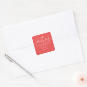 Allergie Alarm Rode Rolpen Garde Minimalist Vierkante Sticker (Envelop)