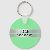 Allergie-alert allergisch voor groene ZILVER caduc Sleutelhanger (Achterkant)