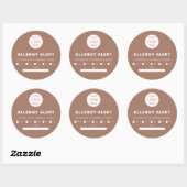 Allergie Alert Bakkerij Eigen Logo Ronde Sticker (Vel)