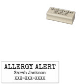 Allergie Alert Gepersonaliseerde Kinder Basic Rubberstempel (Gestempeld)