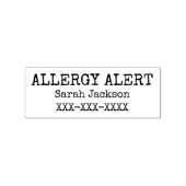 Allergie Alert Gepersonaliseerde Kinder Basic Rubberstempel (Afrduk)