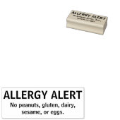 Allergie Alert Gepersonaliseerde meervoudige aller Rubberstempel (Gestempeld)