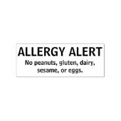 Allergie Alert Gepersonaliseerde meervoudige aller Rubberstempel (Afrduk)
