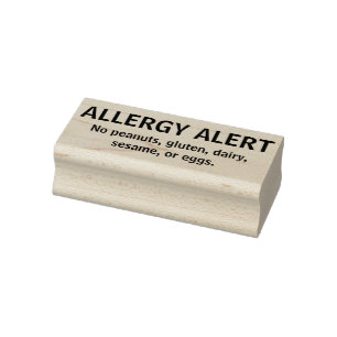 Allergie Alert Gepersonaliseerde meervoudige aller Rubberstempel