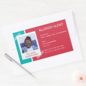 Allergie Alert Kinder Foto Medische Noodopvang Rechthoekige Sticker (Envelop)