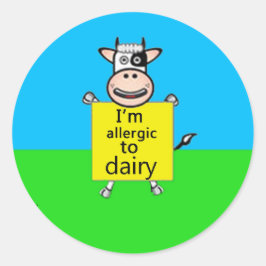 Allergie alert (meer design in de winkel) ronde sticker