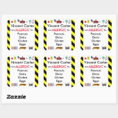 Allergie Alert Sticker voor School Child's Desk (Vel)
