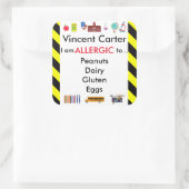 Allergie Alert Sticker voor School Child's Desk (Tas)