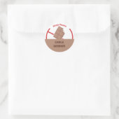 Allergie Chocolat Ronde Sticker (Tas)