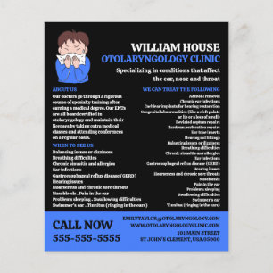 Allergie Design, Otolaryngoloog, Otolaryngologie Flyer