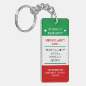 ALLERGIE in Hoesje van noodgevallen (d.w.z. Kaarta Sleutelhanger (Voorkant Links)