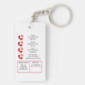 ALLERGIE in Hoesje van noodgevallen (d.w.z. Kaarta Sleutelhanger (achterkant)