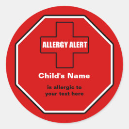 Allergie Medische Alert Custom Grote Sticker