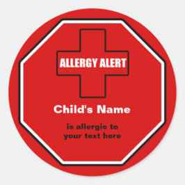 Allergie Medische Alert Custom Kleine Sticker