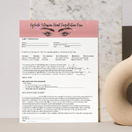 Allergie Patch Test Lash Consent Form Roos Gold Briefhoofd