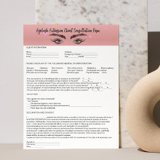 Allergie Patch Test Lash Consent Form Roos Gold Briefhoofd