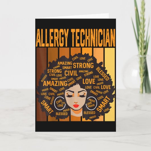Allergie technicus Mooie Black History Month Bl Kaart (Voorkant)