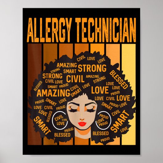 Allergie Technicus Sterke Black History Month Bl Poster (Voorkant)