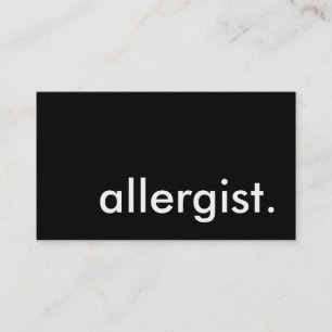allergie. visitekaartje