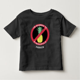 Allergie voor gepersonaliseerde anananassetvruchta kinder shirts