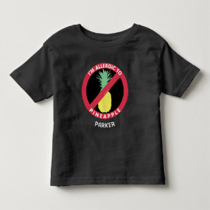 Allergie voor gepersonaliseerde anananassetvruchta kinder shirts