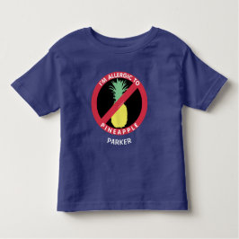 Allergie voor gepersonaliseerde anananassetvruchta kinder shirts