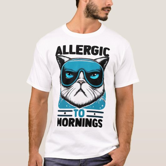 ALLERGIE VOOR MORNINGEN T-SHIRT (Voorkant)