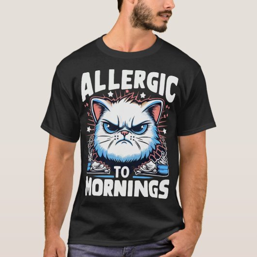 ALLERGIE VOOR MORNINGEN T-SHIRT (Voorkant)